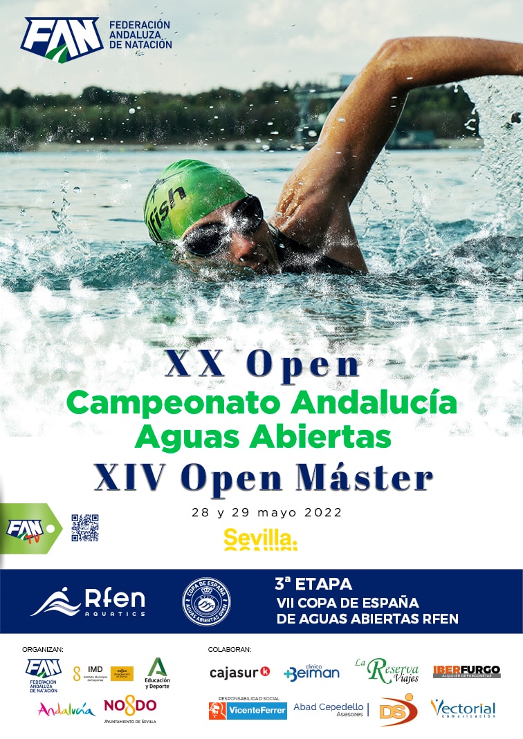 Cartel XX Campeonato Andalucia Open Aguas Abiertas XIV Open Master baja